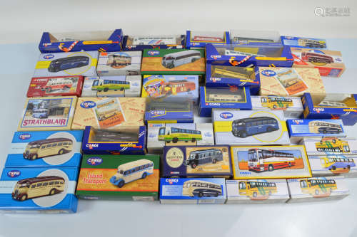 A quantity of Corgi bus models including , Strathblair set, ...