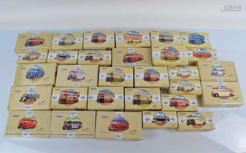 Thirty Corgi Classics bus models, including Commercials from...