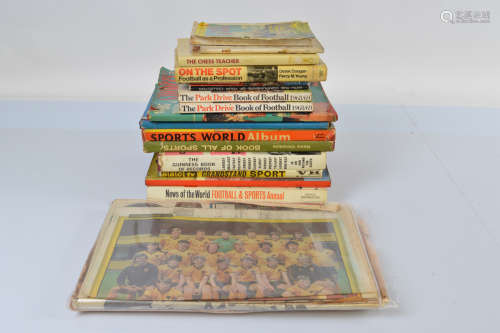 A collection of 1950s and later sporting books, including a ...