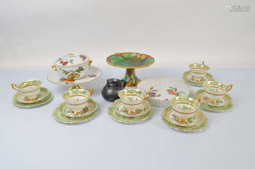 An Ashley six place transfer printed tea set, a 19th Century...