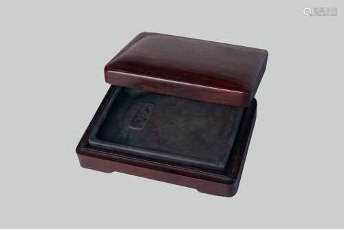 红木盒歙砚