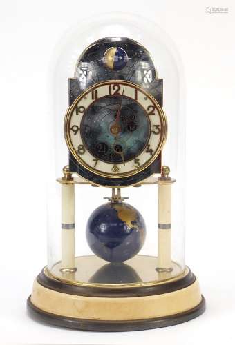 Kaiser four hundred day globe clock with glass dome, 26.5cm ...