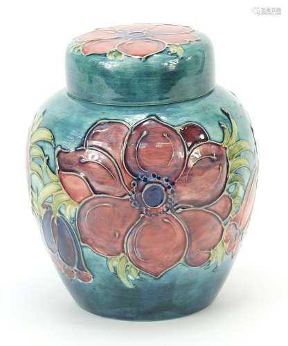 Moorcroft pottery ginger jar and cover, hand painted in the ...