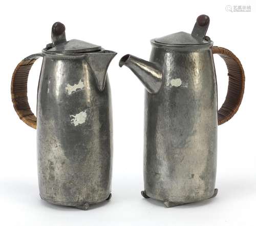 Archibald Knox for Liberty & Co, Arts & Crafts pewter coffee...
