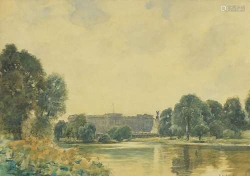 Peter Alexander Hay - Buckingham Palace, London, watercolour...