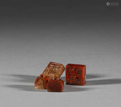 A group of agate seals of Han Dynasty