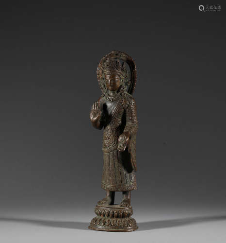 Bronze statue of Buddha in Qing Dynasty