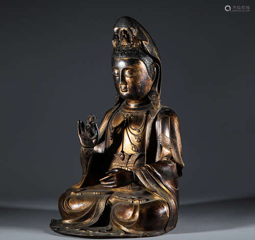 The statue of Guanyin Buddha in Qing Dynasty