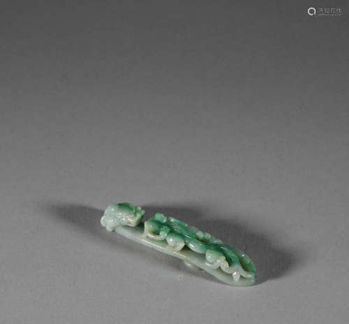 Jadeite red dragon in Qing Dynasty