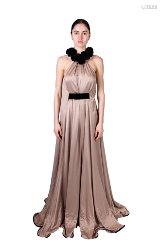 Champagne colored evening dress