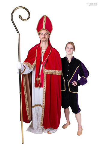 Santa Claus costume with staff & Pete Costume