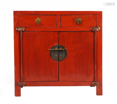 Oriental cabinet with 2 doors and a drawer