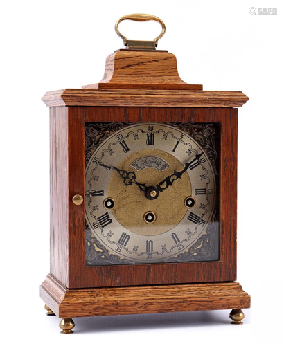 Warmink table clock in oak case