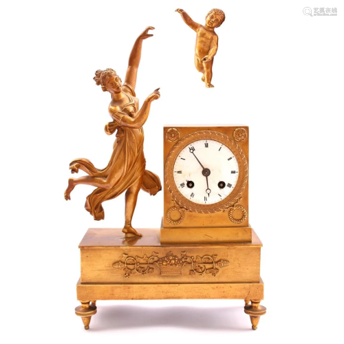 Louis Seize ormolu table mantel clock