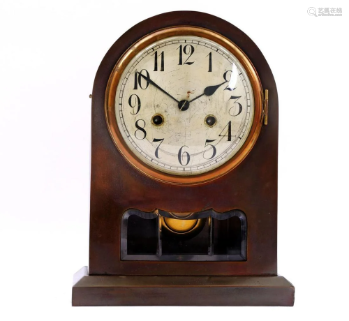 Junghans table clock in copper case