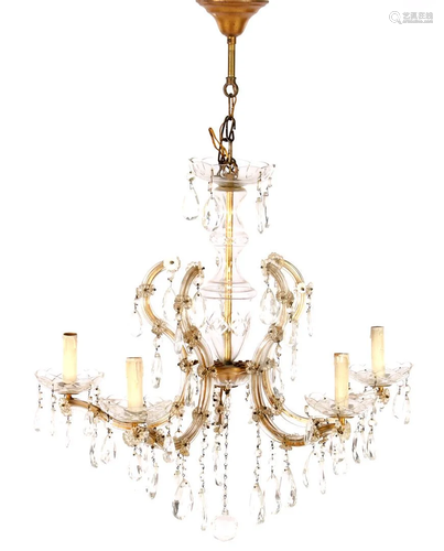 Crystal 5-light chandelier