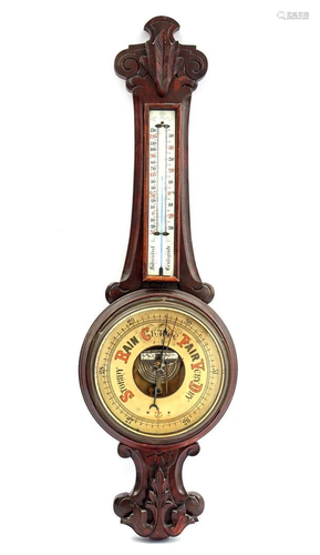 M & S English barometer in oak case