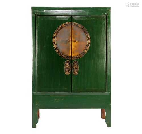 Oriental bridal cabinet with copper fittings