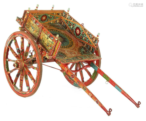 Original donkey cart with very nice stitching and