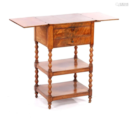 Biedermeier side table with folding top