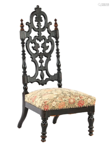 19th century black-stained chair