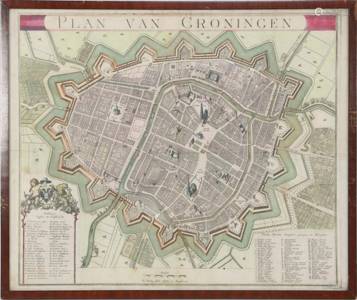 18th century map of Groningen