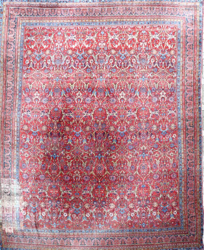 Oriental hand-knotted rug
