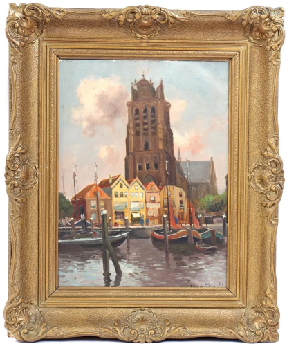 Signed Chris de Bruyn jr. Tower of Dordrecht