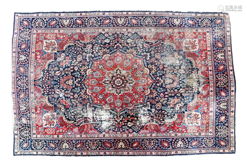 Hand-knotted wool carpet with oriental dÃ©cor