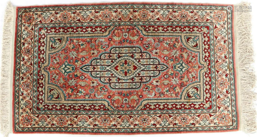 Hand-knotted silk carpet