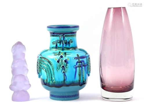 Riihimaki / Riihimaen Lasi Oy purple glass vase