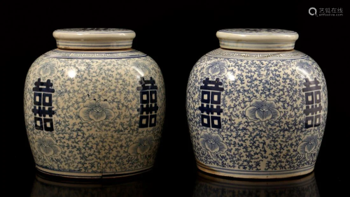 2 Chinese porcelain ginger jars