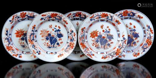 5 porcelain dishes Imari, China ca.1775