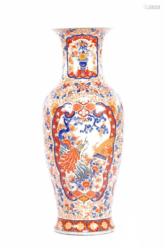 After an antique model Oriental vase with imari decor