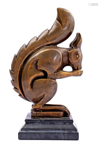 With signature A Weinmann, bronze sculpture of a
