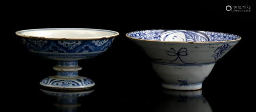 Porcelain bowl with blue decoration