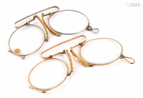 2 pieces of 19th century nose glasses