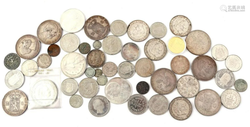 Lot various Dutch coins, mostly silver