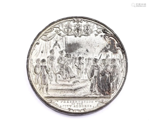 Metal medal, Konigin Victoria 1844
