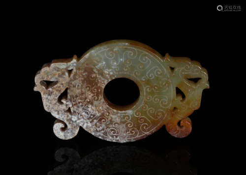 Carved Jade Bi Han Style