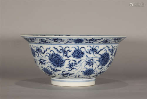 Blue and White Bowl Kangxi Style