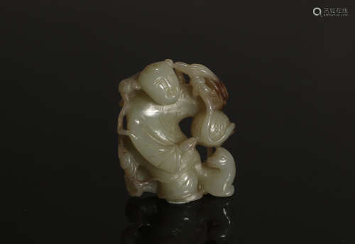 Carved Jade Figure Qing Style