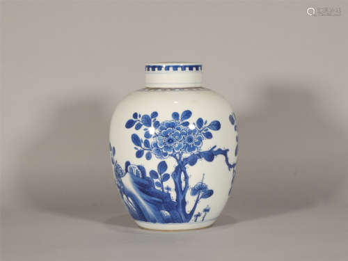 Blue and White Ginger Jar Kangxi Style