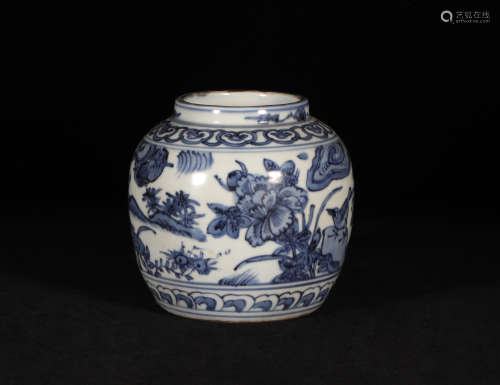 Blue and White Jar Wanli Style