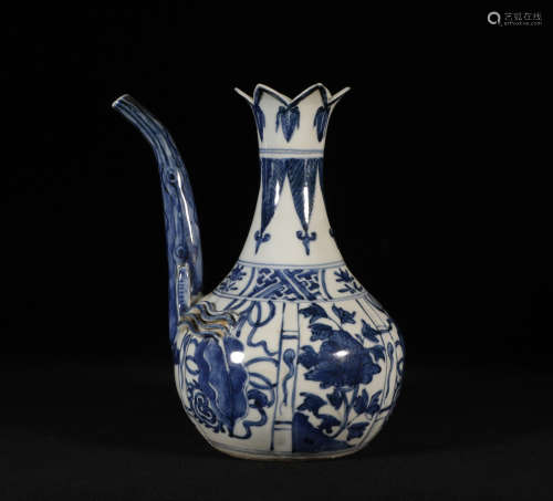 Blue and White Ewer Ming Style