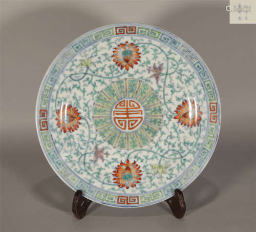 Doucai Plate Qing Style