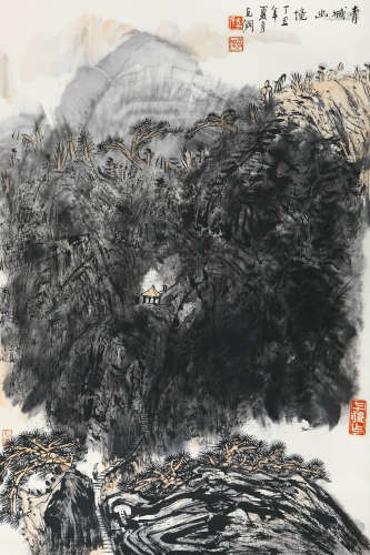 孙克纲（1923-2007） 1997年 作 青城幽境 设色纸本 立轴