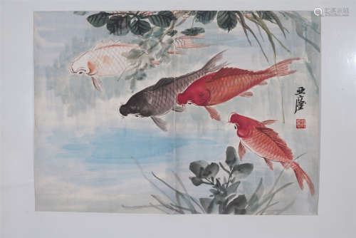 A CHINESE PAINTING FISHES