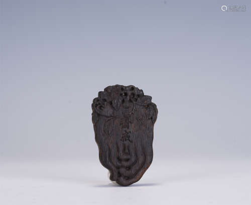 A CHINESE AGARWOOD PLAQUE