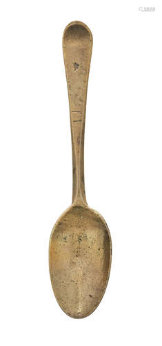 An 18th century bronze-alloy Hanoverian spoon